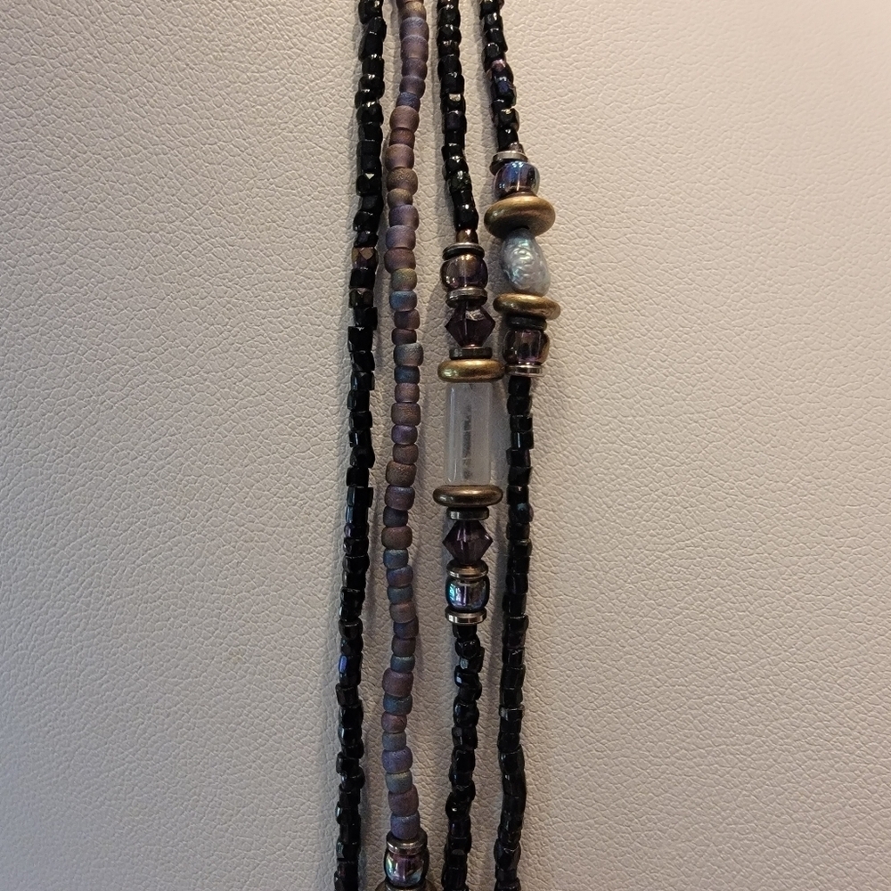 Bohemian 4 Strand Beaded Necklace - Picture 7 of 8